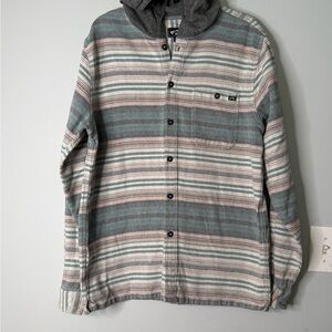 Billabong Multicolor Striped Men's button shirt-hoodie-jacket